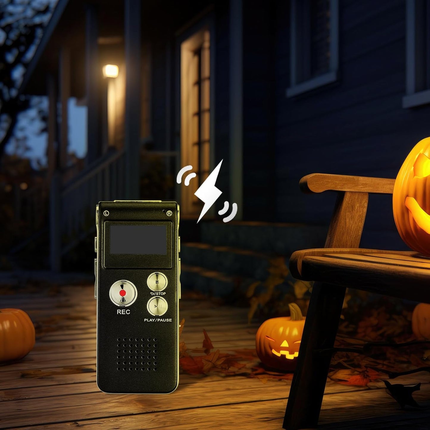 Tellegloww 8GB(Black) Ghost Hunting Equipment Paranormal Equipment for Ghost Hunting Digital EVP Voice Activated