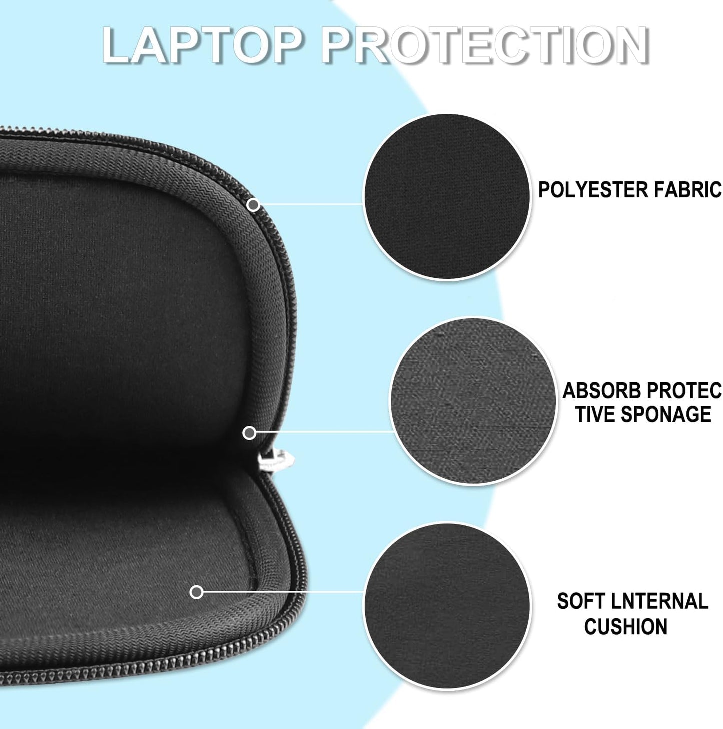 ampoock 14 inch, 14" Laptop Sleeve Case Shockproof Protective Laptop Cover Briefcase Carrying Computer Bag