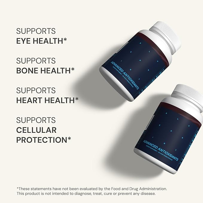 Blueprint Bryan Johnson Advanced Antioxidant Supplement ??Lutein, Zeaxanthin, Lycopene, Vitamin K1, K2 ??Vegan Capsules for Vision, Bone & Heart Support ??Updated Formula of Essential Softgels
