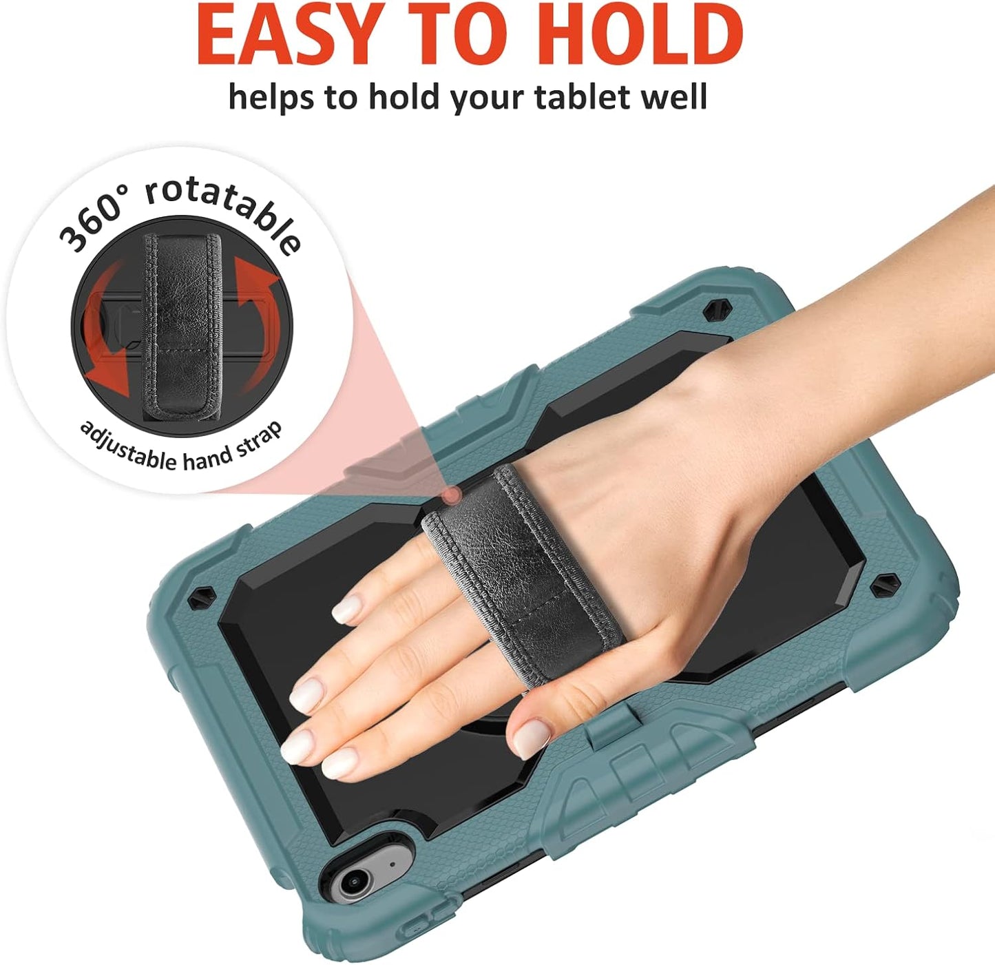 Ambison (A16) 11th/10th 11''/10.9'' 2025/2022, 9H 360 Case for iPad Generation [Kid Proof] Full Body Protective Case