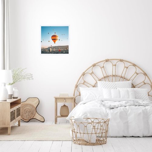 JCJMY 13x13 Picture Frame - White Wall Hanging Frame with Shatter-Resistant Plexiglass | Versatile Mounting Options