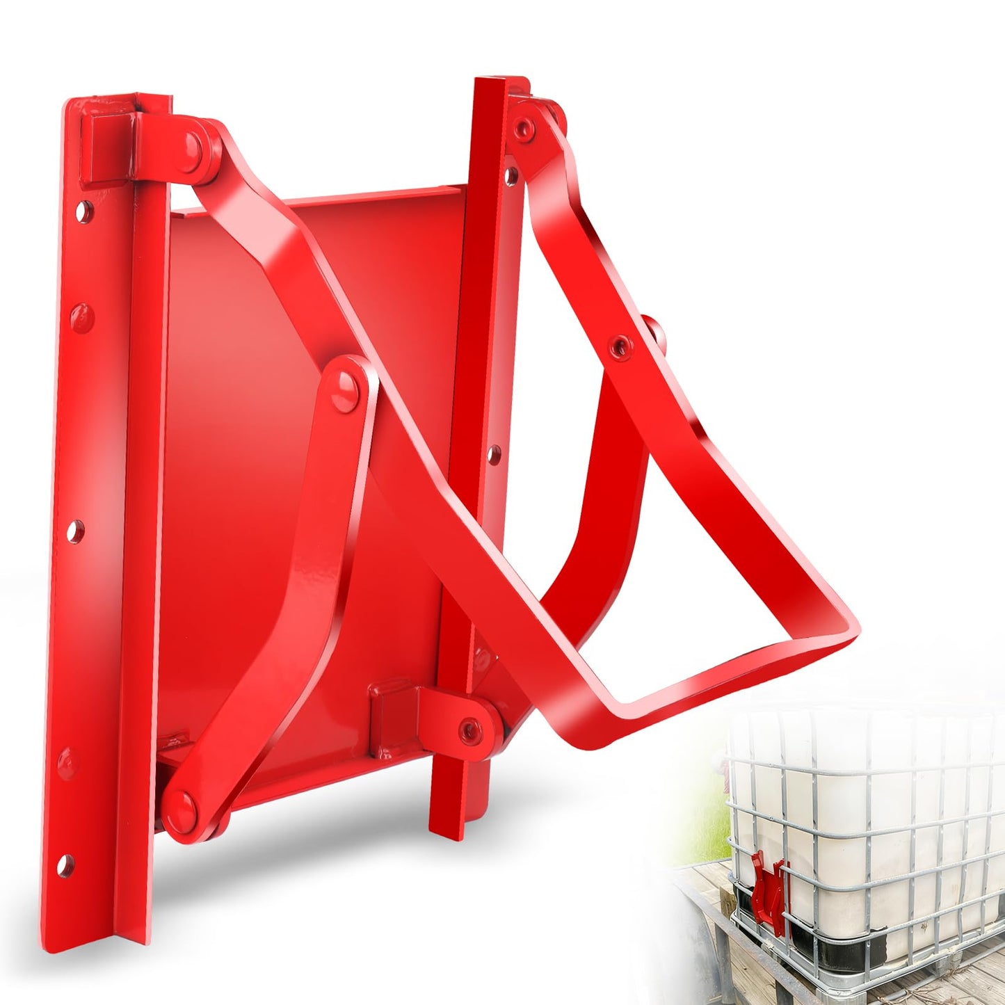 Selvora Sliding Grain Gate, 9 inch x 9 inch Red Manual Grain Bed Truck Slide Gate for Grain Kit Compatible with Sliding Gates Pickup Truck Bed Slide Hardware for Sliding Gates