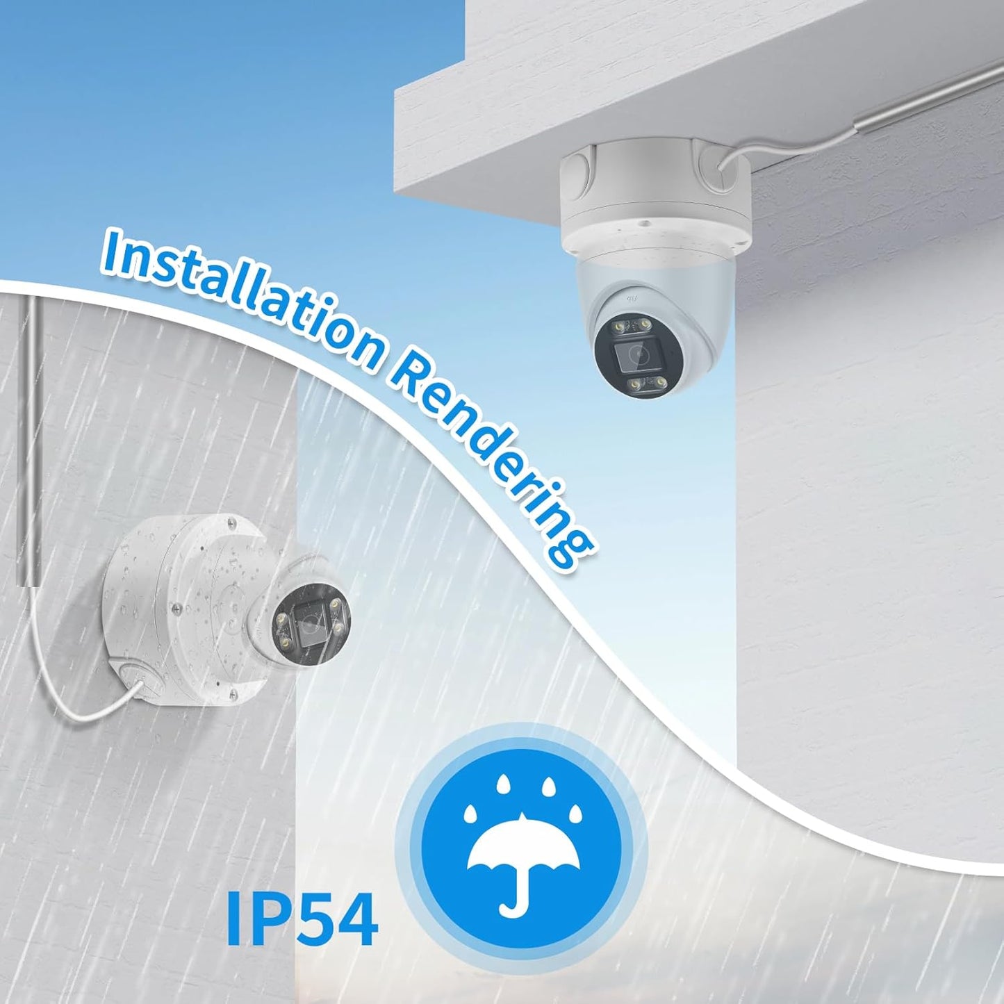Cable(4 Pack) Universial Security Camera Junction Box ABS Waterproof Wall Mounting Brackets for CCTV Camera Hide