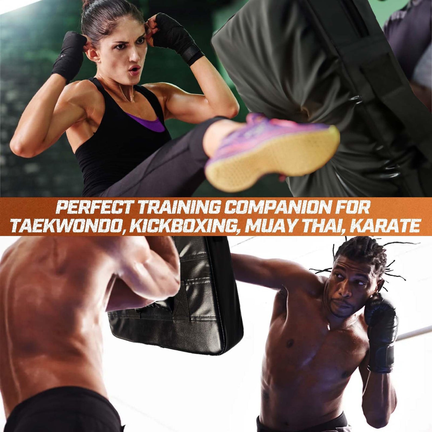 AKABIKE Blocking Shield Pad for Football Tackling, Basketball Defense & Martial Arts - 24"x16" Youth/Adult Training Pad with 5 Handles, PU Leather Kick Dummy