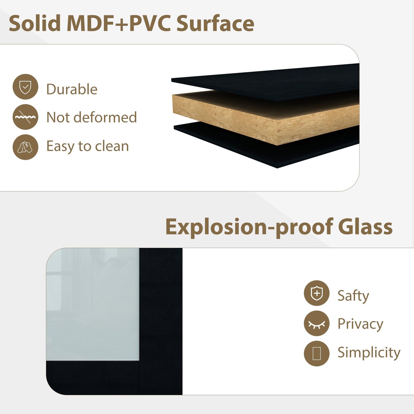 BARNSMITH 60x80" Sliding Closet Door, 3-Panels Preassembled Frosted Glass Door Panel with Hardware Kits & Matching Fascia, MDF Covered with Water-Proof & Anti-Scratch PVC Surface, Black