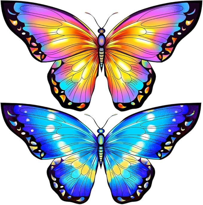 HONBO Butterfly Kites for Kids & Adults,55" x 28" Large Beginner Kite for Kids Ages 4-8,Easy to Fly for Beginners, Each Kite with 300ft Line Handle,Beach Kites for Outdoor Activities & Family Trip