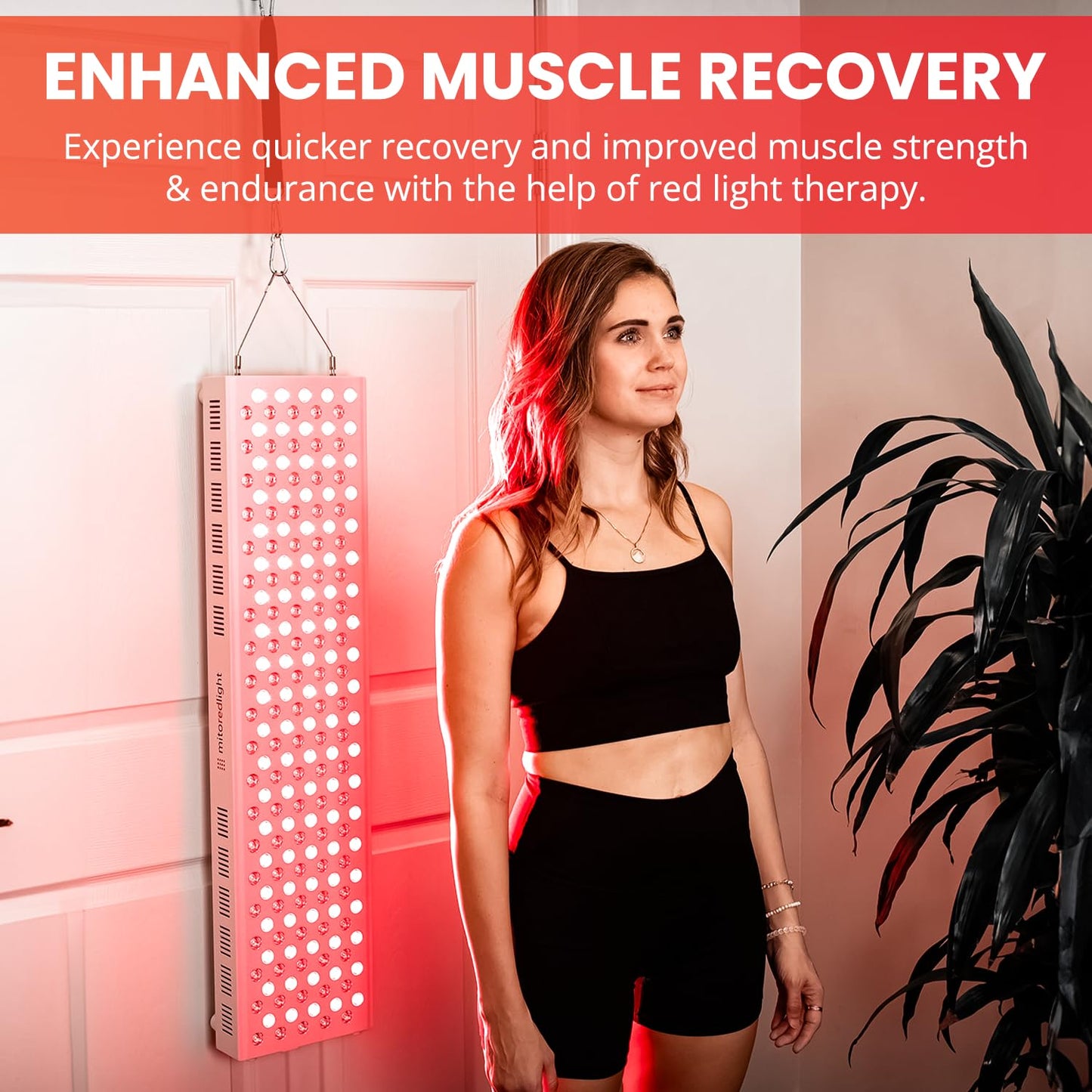 Mito Red Light – MitoMAX 2.0 Red Light Panel – Red Light Therapy for Face and Neck – Red Light & Near Infrared Red Light Therapy – At-Home Red Light Therapy for Body