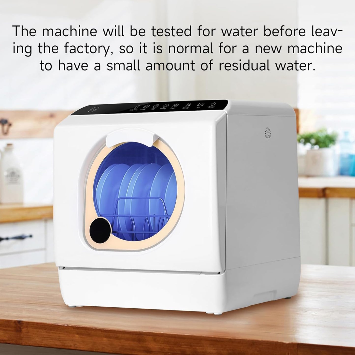 Countertop Dishwasher With Built-in Water Tank, Tabletop Dishwasher Mini Portable For Apartments and RVs, Compact Counter Dishwasher That Can Wash Baby Bottles. With Drying Function.