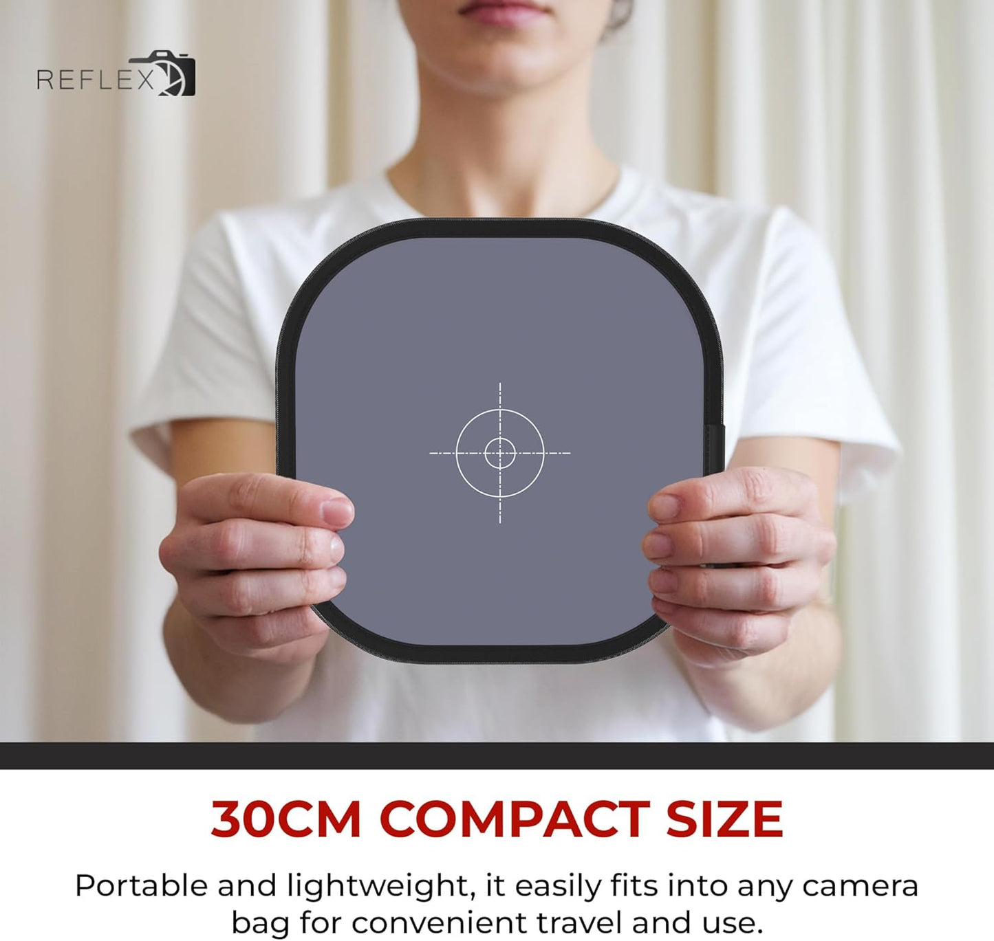 Reflex Camera 30cm 18% Foldable Grey Card White Balance & Exposure Reference Portable Color Calibration Tool