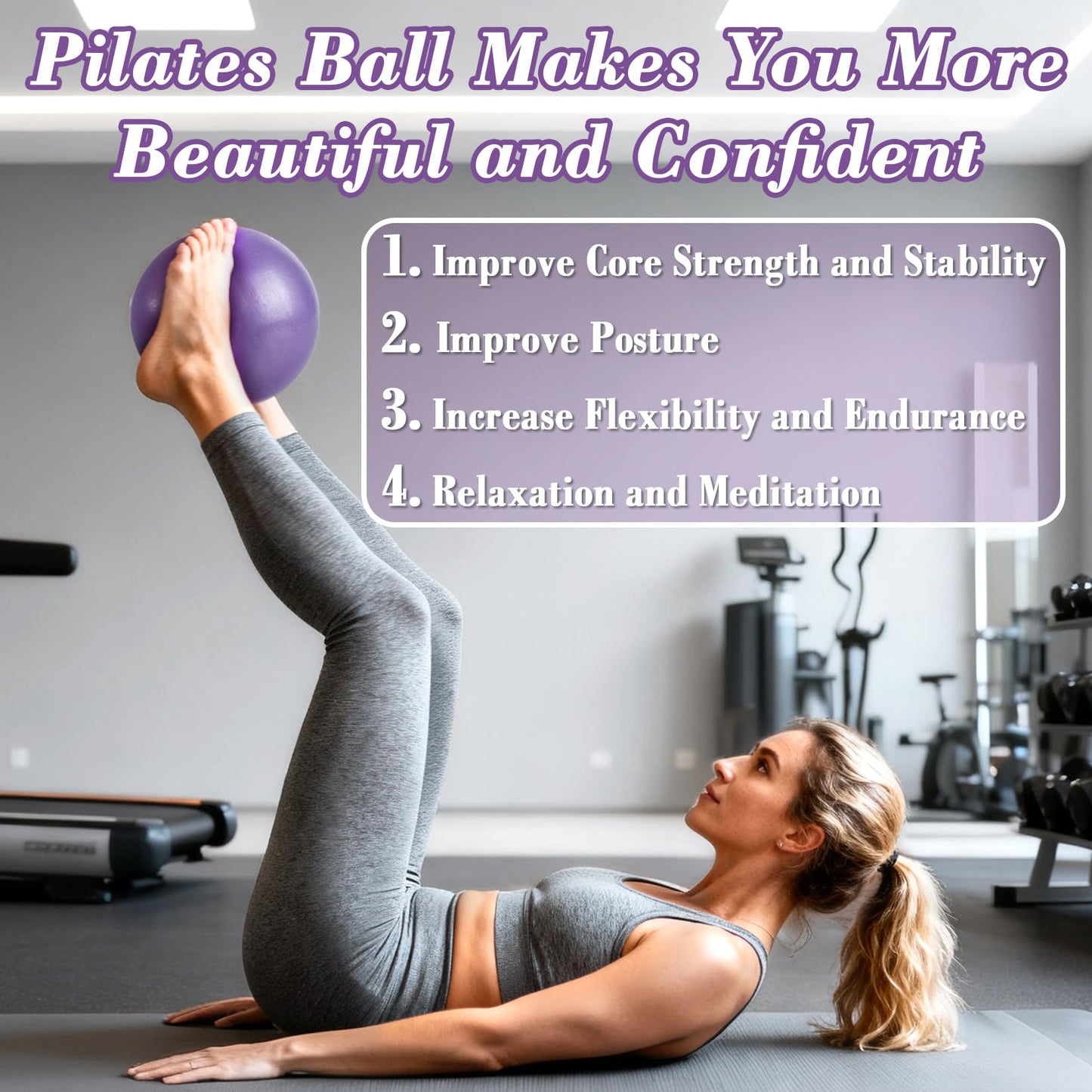 RAINFLOW 3 PCS Small Exercise Ball - 9 Inch Pilates Ball Small Yoga Ball for Stability, Physical Therapy, Fitness, Core Strength and Stretching at Home Gym Office with Inflation Straw