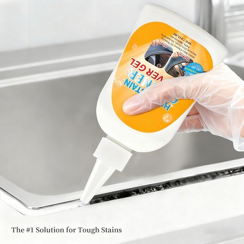 Heavy-Duty Stain Remover Gel by [Brand Name] - Long-Lasting No-Slip Formula for Washer Seals & Grout | 7.8oz