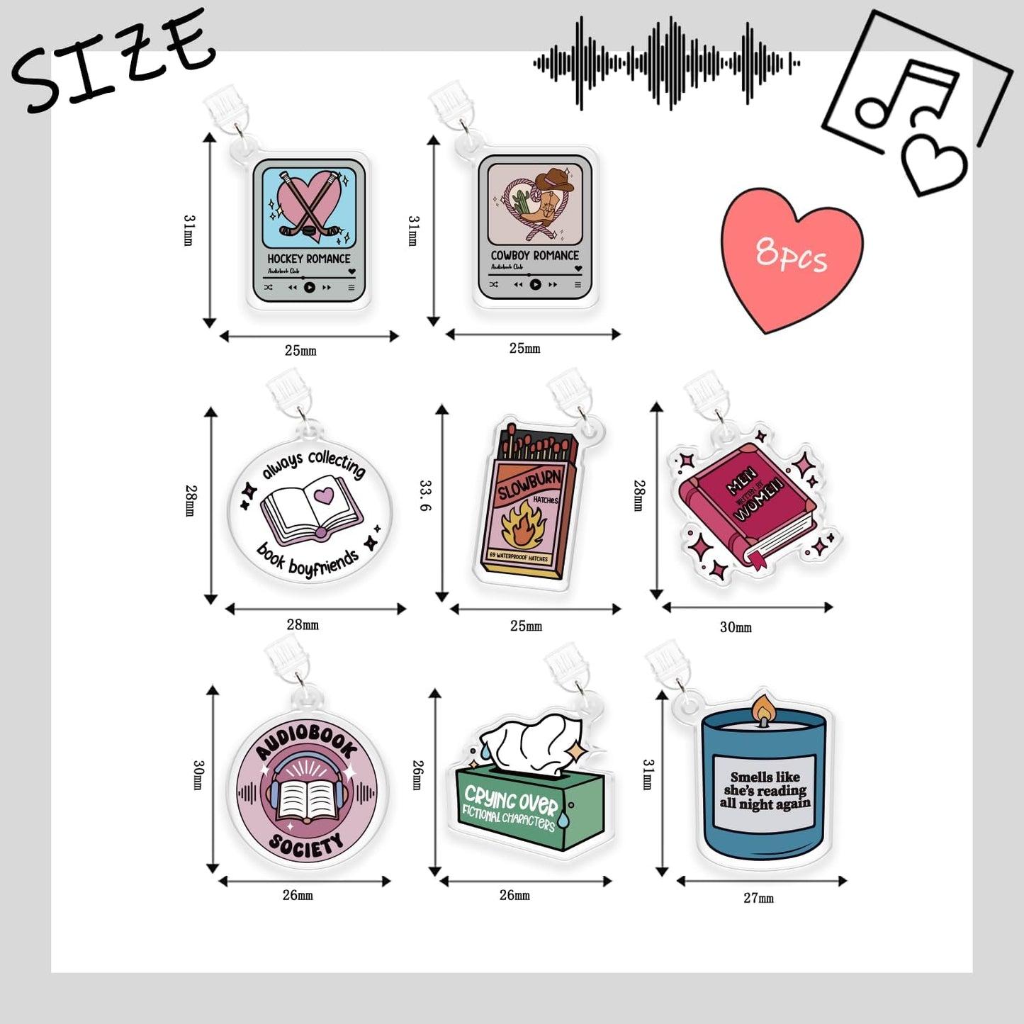 CuddleJunk Dust Plug Charms for Kindle, Book Lover Theme Kindle E-Reader Accessories Charm,Cute Type C/USB C Dust