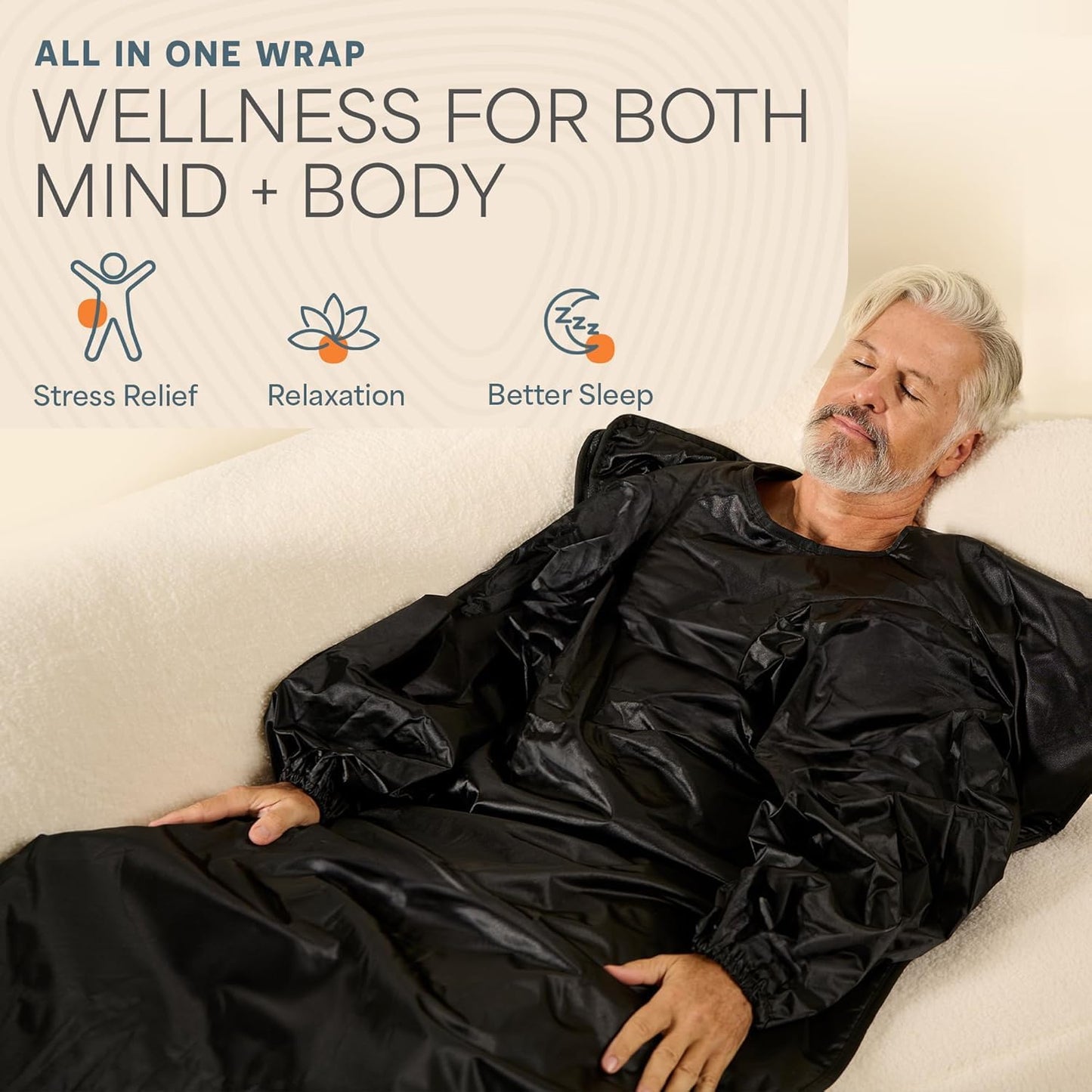 LifePro CozyWrap Sauna Blanket with Dual-Zone Heat— Infrared Sauna Wrap for Deep Sweating & Relaxation — Portable Infrared Blanket 90–180°F Temp Control & 5 Thermal Wraps Included
