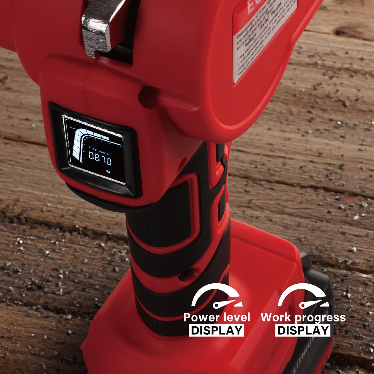 21V Battery Ratcheting Cable Cutters Cordless Heavy Duty Professional Electrical Portable Copper Cable Cutters (1500 KCMIL Copper/Aluminum Cables or 3 Inch Armour Cables)