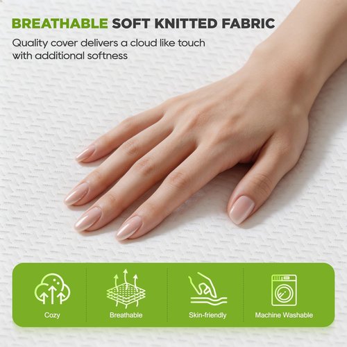 FDW 6-Inch Twin Mattress - Medium Firm Support, Breathable Foam & Washable Zipper Cover | CertiPUR-US Certified