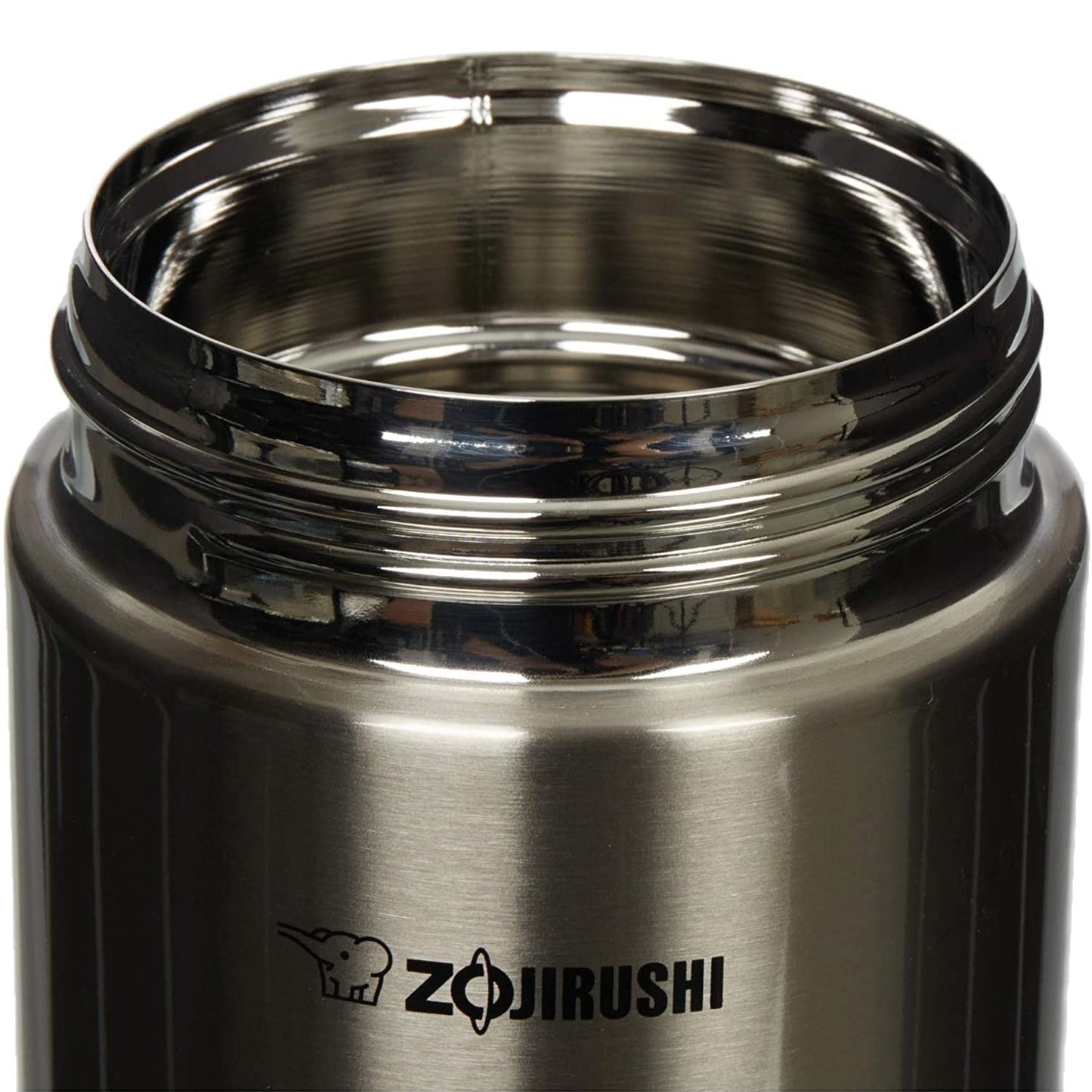 Zojirushi Steel Food Jar, Medium, Black/Stainless