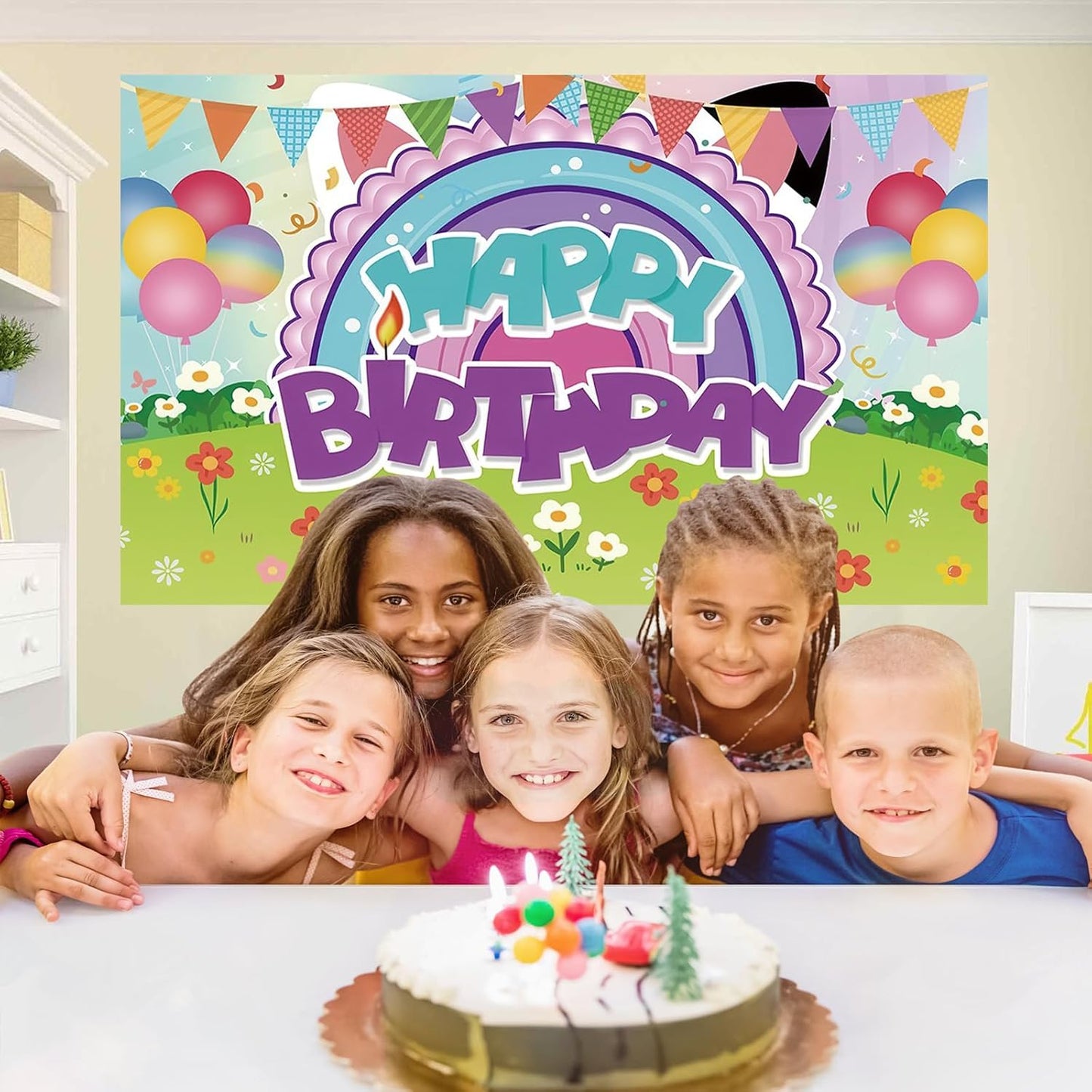 Generic 6 4ft Cute Dollhouse Backdrop Party Decoration Supplies, * Dollhouse Photo Decor Banner for Girls Baby Shower