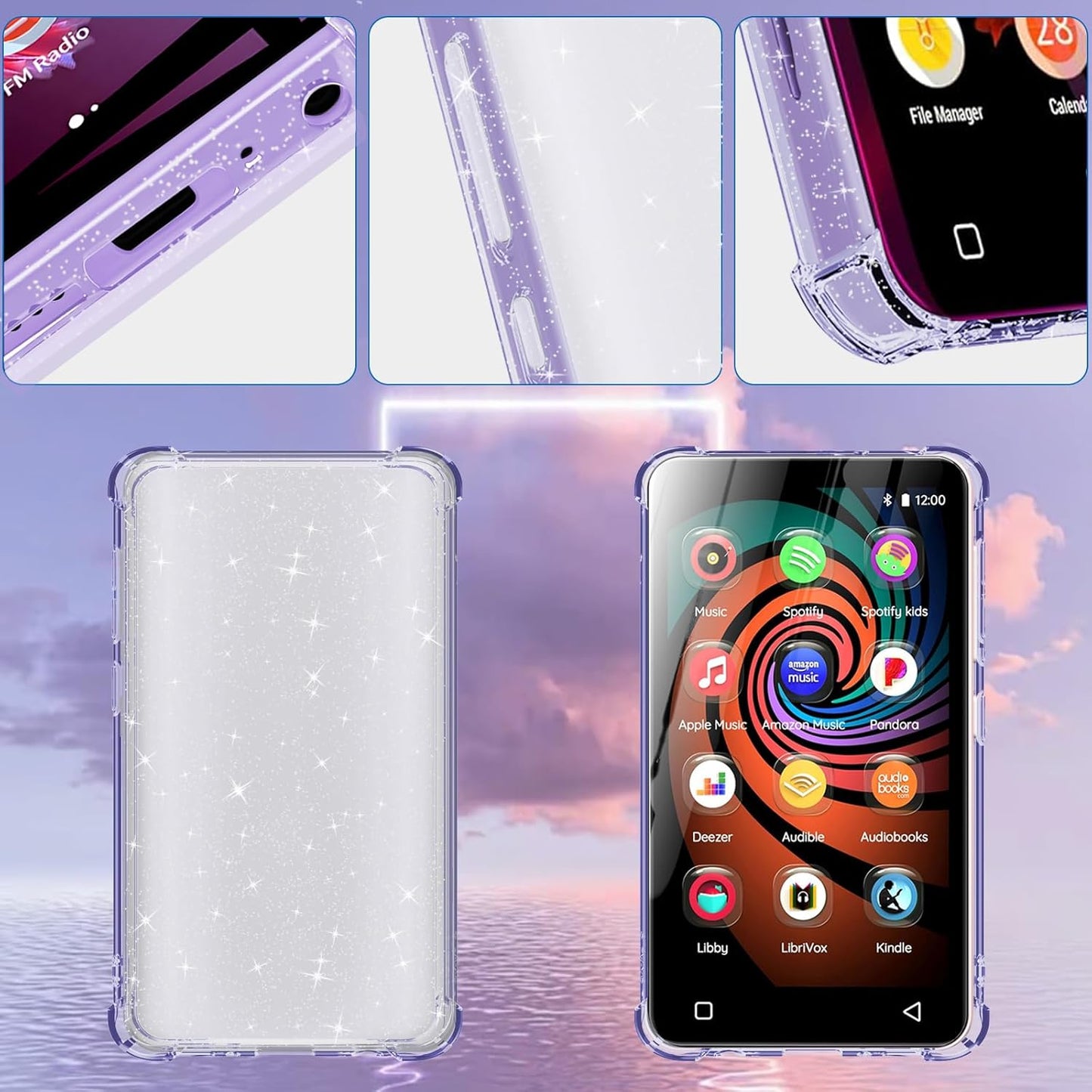 Aippdo G1 G3 Mp3 Mp3 4.0 inch Case for innioasis Player,TPU Clear Case for Player Anti-Scratch Shock Absorption Cover