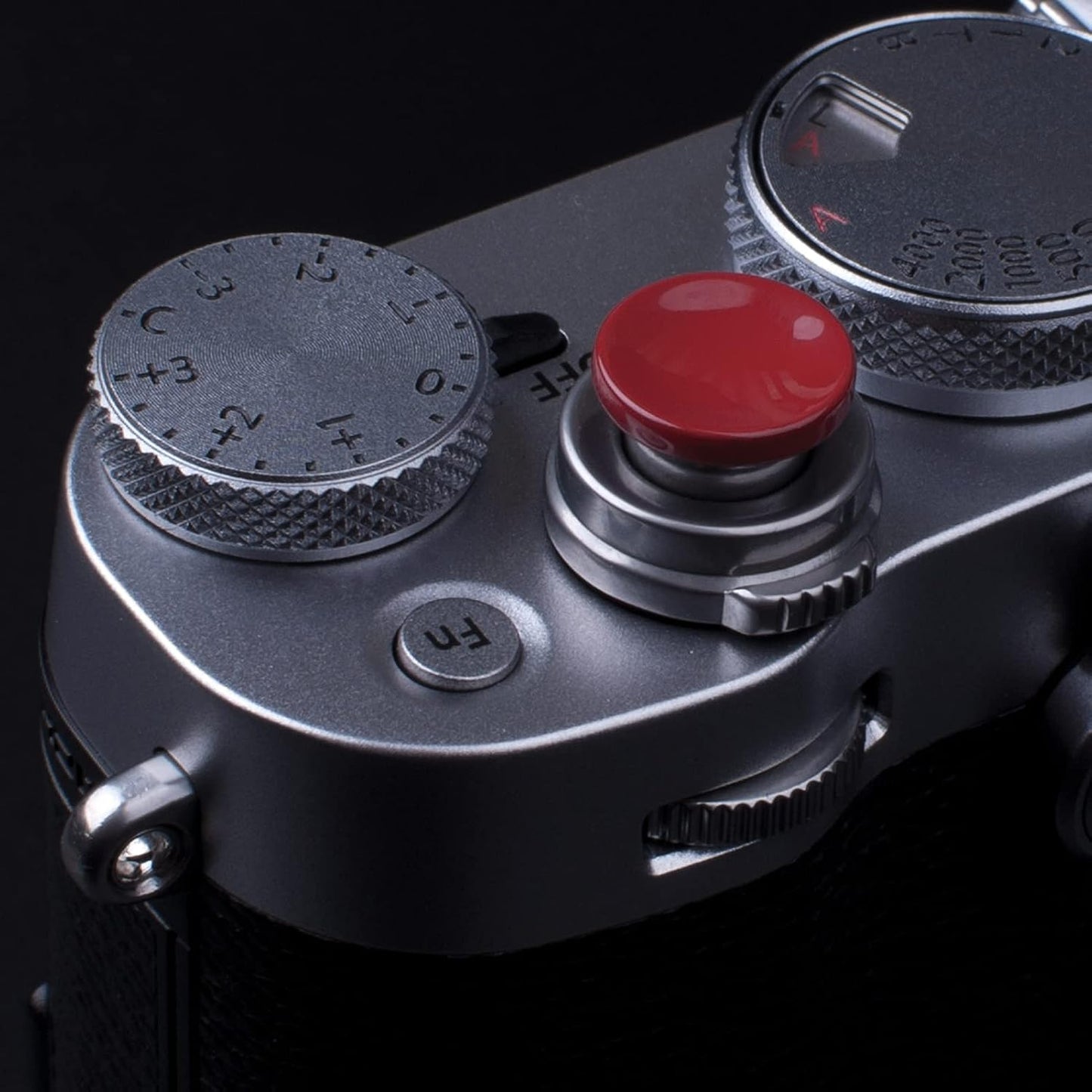 11mm 10mm Surface(2 Pack) VKO Dark-red Metal Soft Shutter Release Button,Delicate Camera Shutter Button Concave Convex
