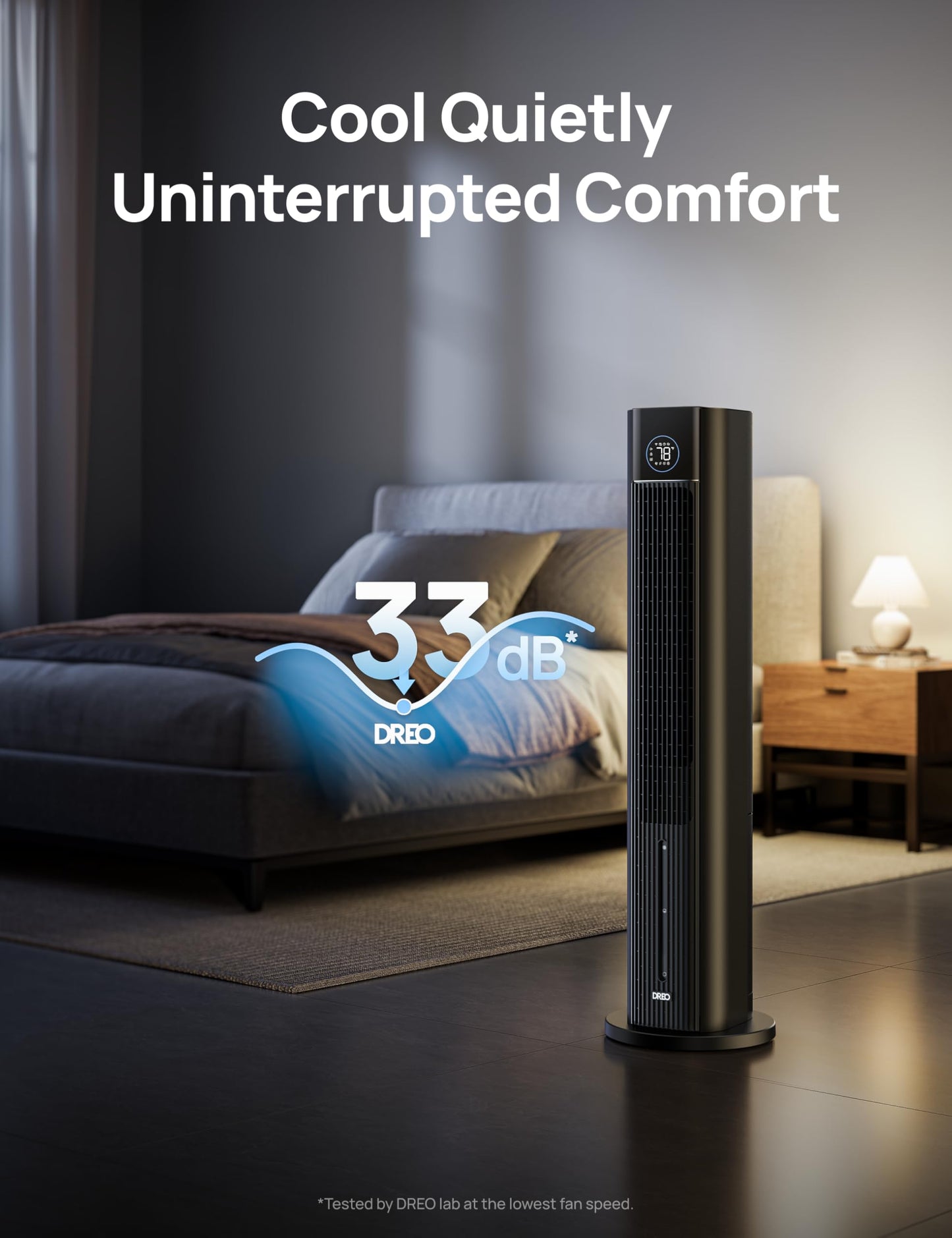 DREO Evaporative Air Swamp Cooler, 43" Cooling Fans that Blow Cold Air 2025 Upgraded, 85° Oscillating Floor Fan for Bedroom, Easy Cleaning, APP Control, Ice Packs, 4 Speeds & 4 Modes, 12H Timer, Black
