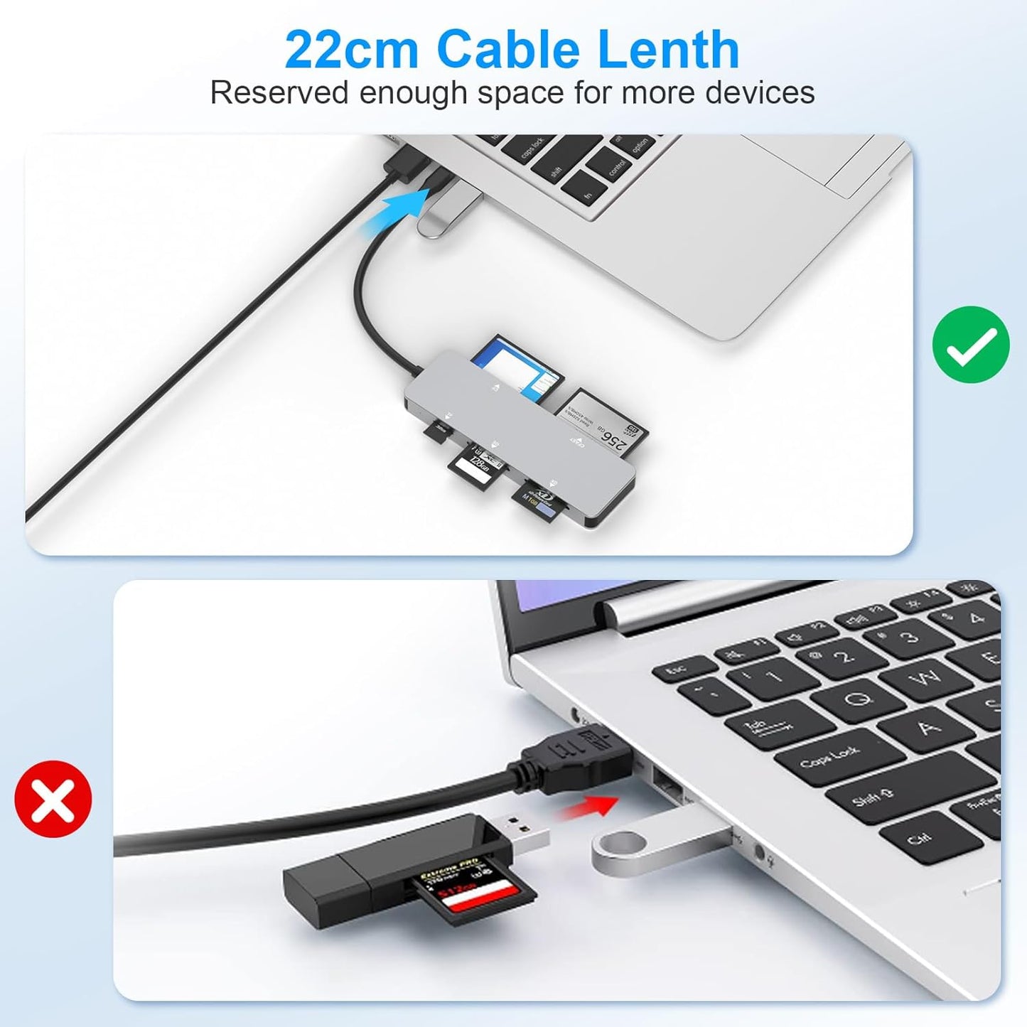 Rytaki Pro 2.0 3.0 5Gbps 5 1 5 CFast Card Reader, USB C CFast Card Reader CFast/CF/SD/TF/XD - in Memory Card