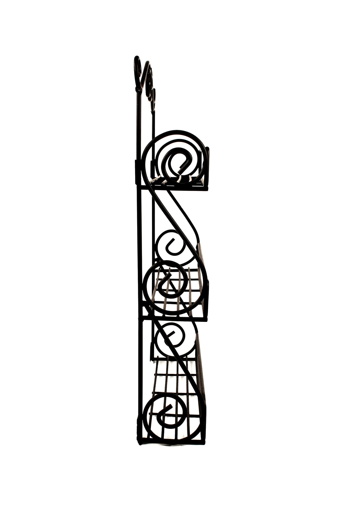 Spectrum Diversified Scroll Wall-Mounted Traditional Spice Rack Organizer for Cabinet & Kitchen, 3-Tier, Beauty & Nail Polish, 43710