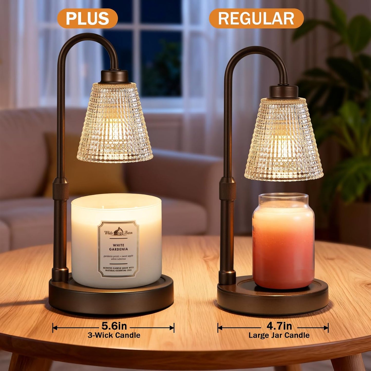 Big Brown Candle Warmer Lamp - Dimmable & Adjustable Timer for Jar Candles | Perfect Home Decor Gift