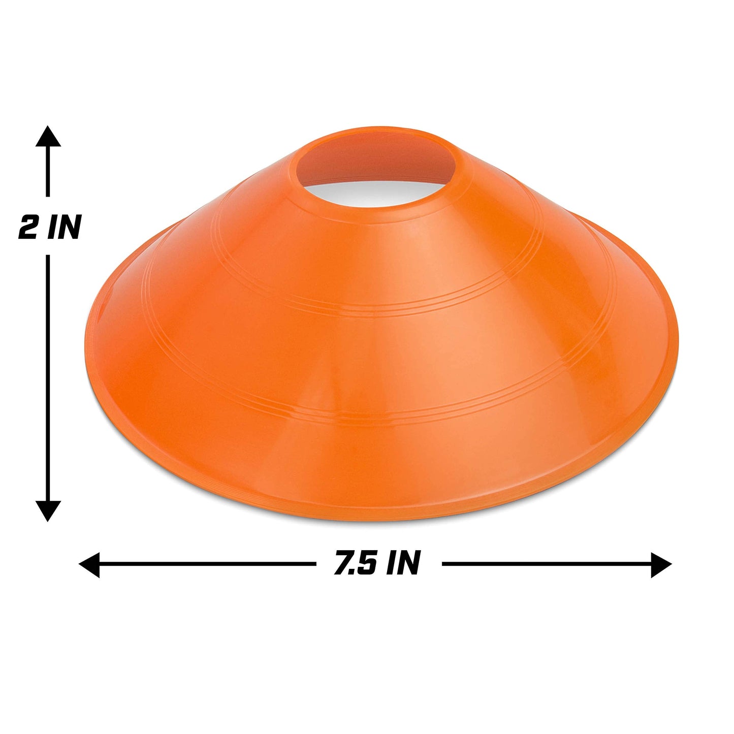 GoSports Agility Training Sport Cone 20 Pack with Tote Bag - Low Profile Field Markers for Kids and Adults