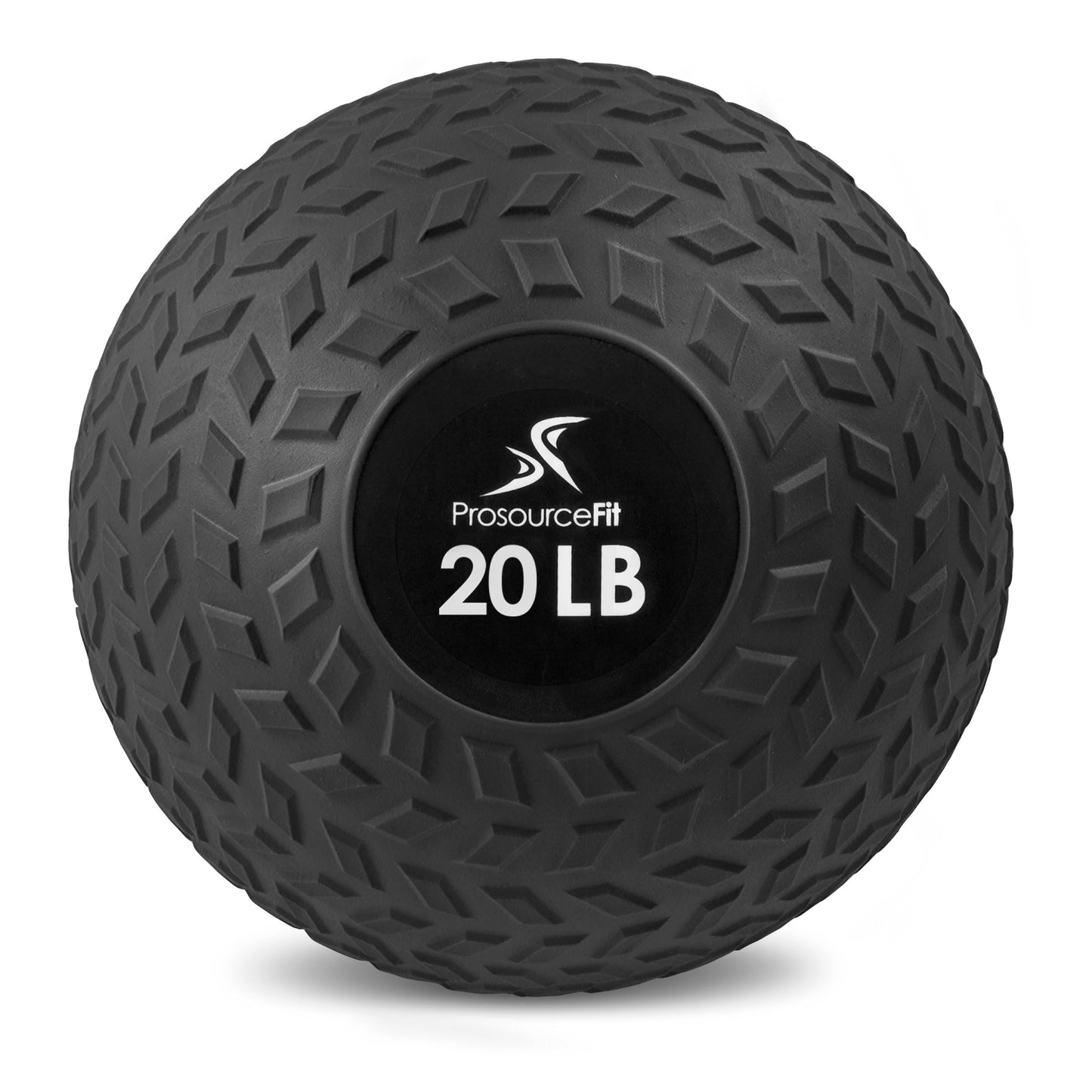 ProsourceFit Slam Medicine Ball, Tread Textured Grip Dead Weight Balls for Strength and Conditioning Exercises, Cardio and Core Workouts, 20lb, Black