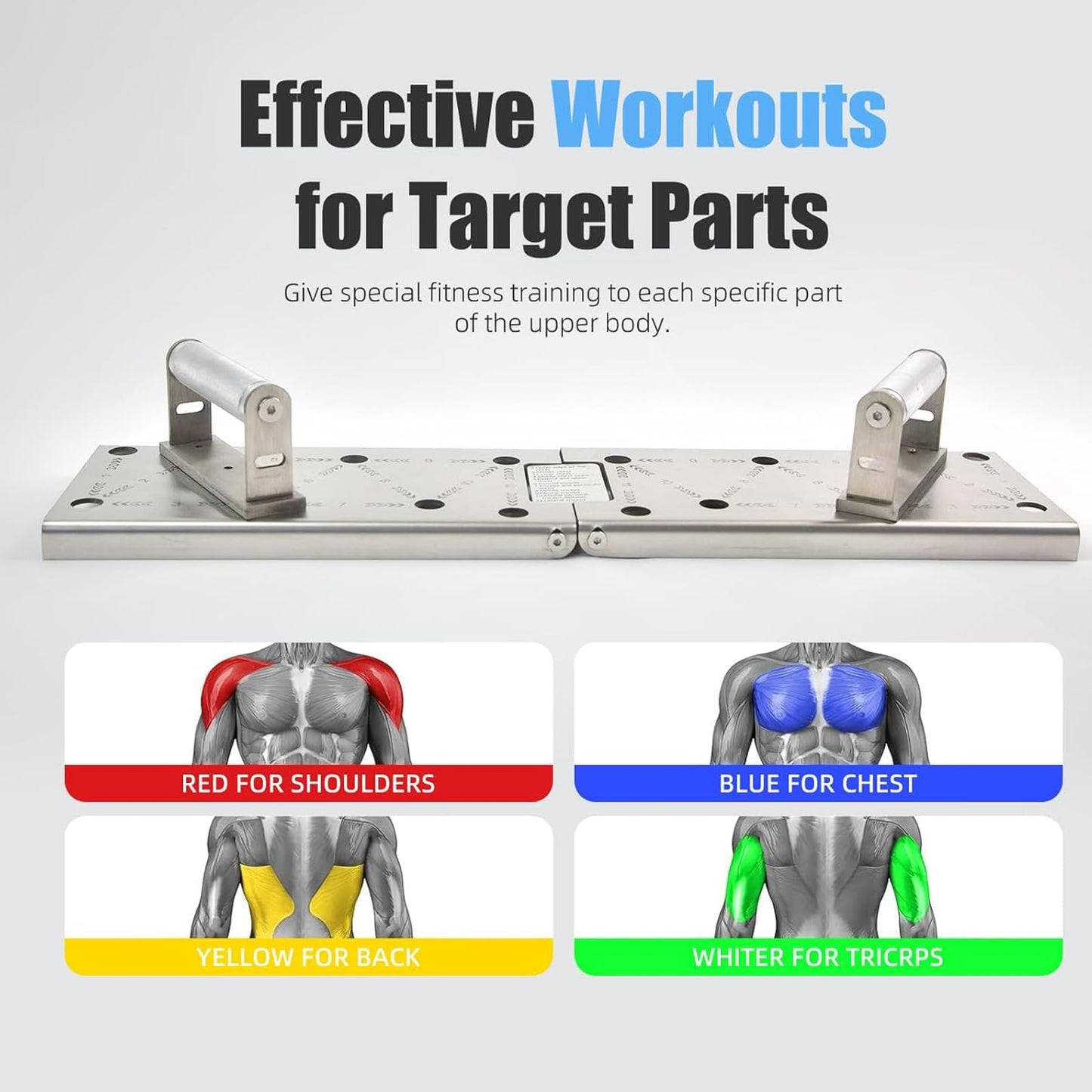 Push Up Board Heavy Duty PushUp Board, Full Metal Multi-Functional pushup board, Pectoral Muscle Arm Exercise Professional Equipment Home Gym Equipment, Best Choice for Fitness Professionals Gift, Stainless Steels