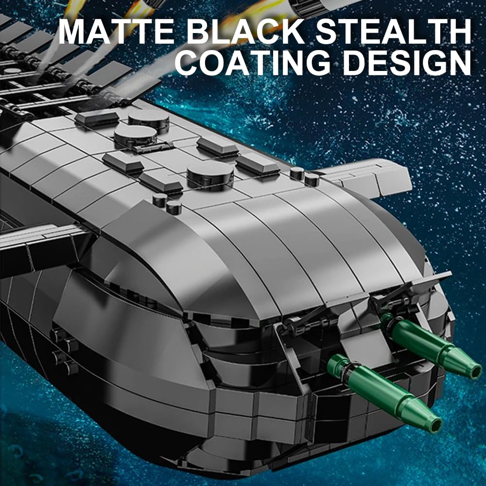 Wyiauy 941 Nuclear Submarine Military Series Battleship Building Kit, 4474 Pieces - The World's Largest Nuclear Submarine, Toy Gift Ship Building Block Set for Adult Collection