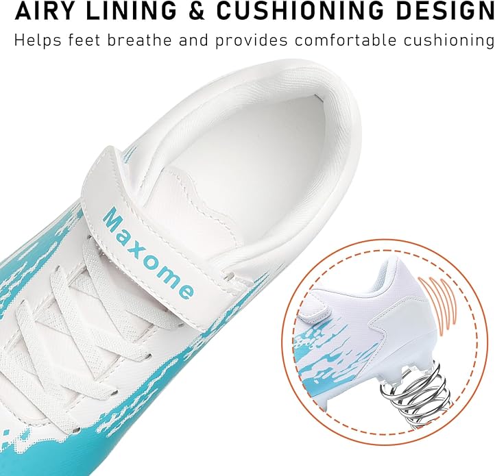 Kids Soccer Cleats Boys Girls Athletic Outdoor Youth Football Shoes Running & Training Lightweight Baseball Shoes(Little Kid/Big Kid)