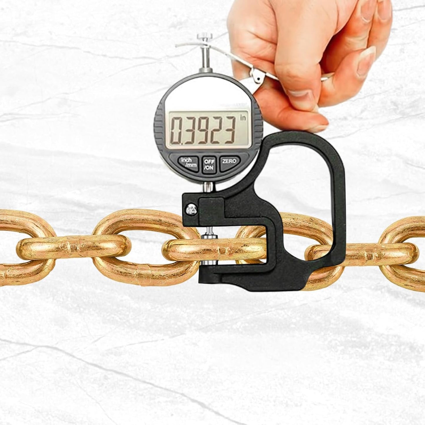 2 Pcs 5/16'' to 3/8'' Chain and Binder Kit, Ratchet Load Binder with Work Load Limit 9200 LBS, 5/16''x10 FT Grade 70 Chain with Working Load Limit 6600 LBS for Heavy Duty Cargo Flatbed Trailers
