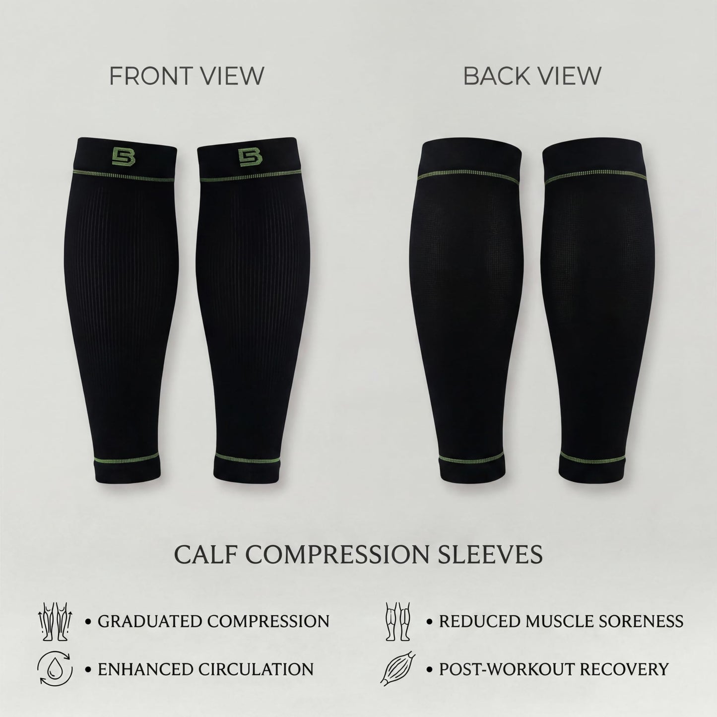 Calf Compression Sleeve for Women - Moisture-Wicking Leg Support for Shin Splints, Running, Work & Sports