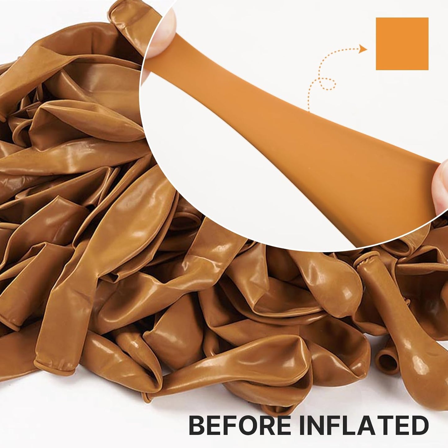 PartyWoo Burnt Orange Balloons - 100 Pcs Latex Balloon Arch Kit | Terracotta Rust for Fall Celebrations