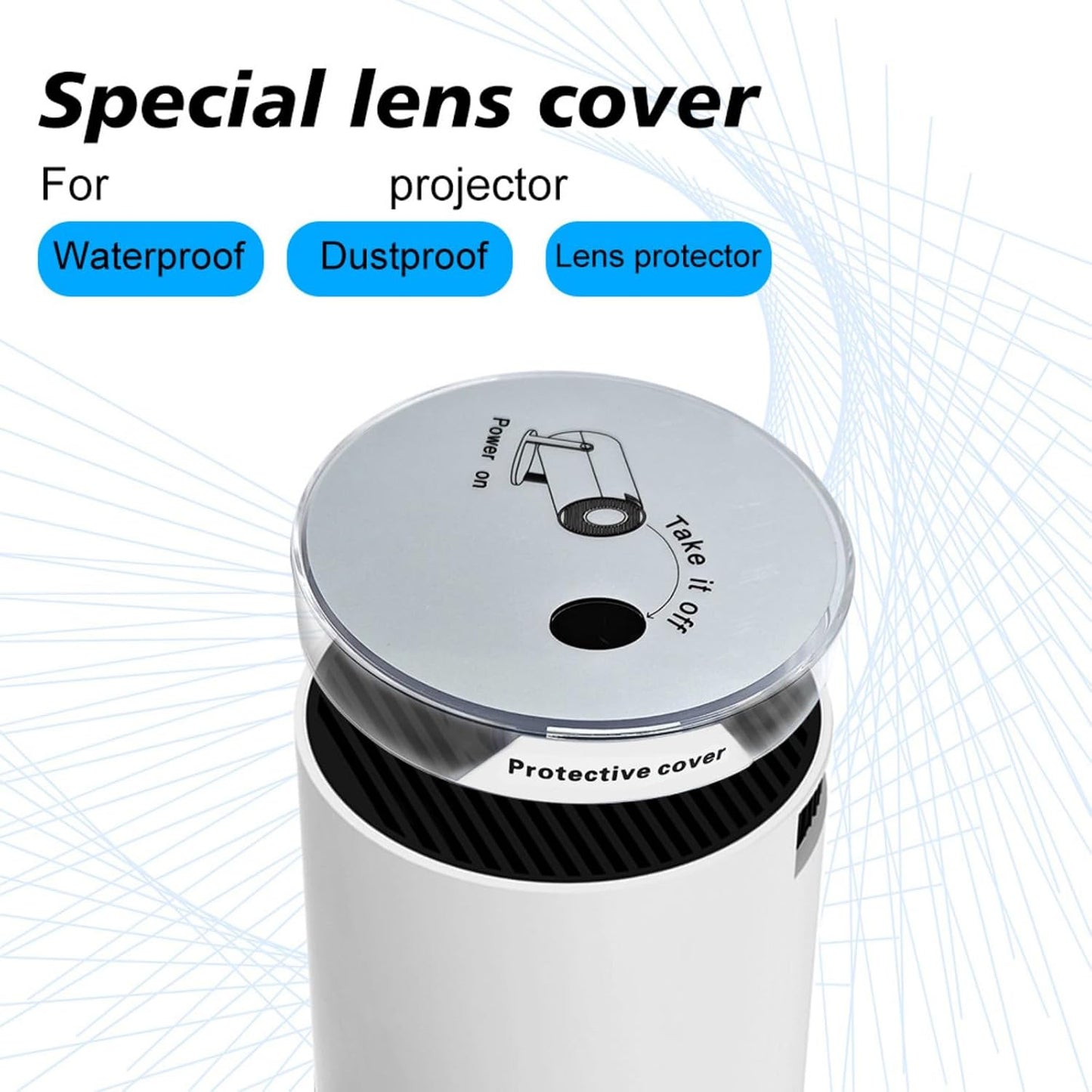 ljhnba HY300Pro Lens Caps for Projectors Protects Against Dusts and Scratches Lens Covers