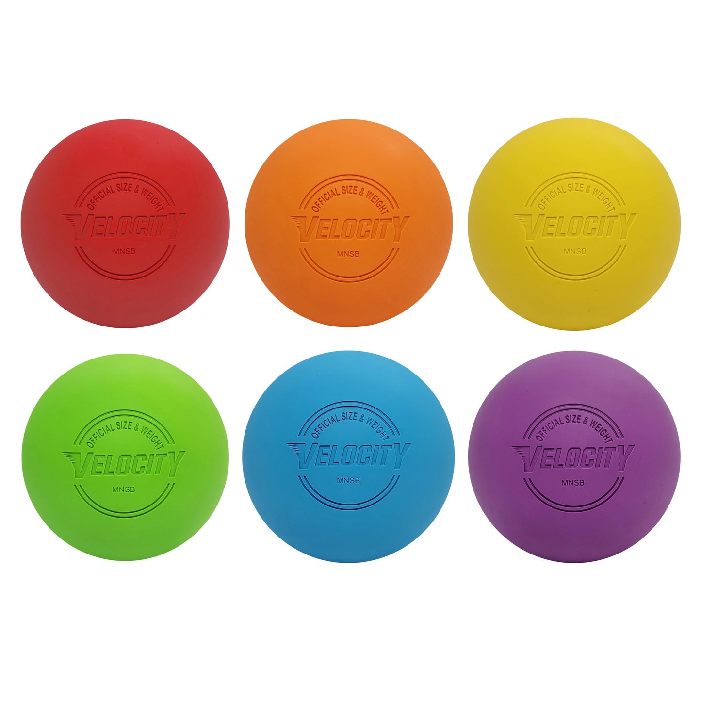 Velocity Practice Lacrosse Balls - 1, 2, 3, 6, 12, 18, 24, 36, 60 and 120 Packs - Official Size and Weight - Multi Color