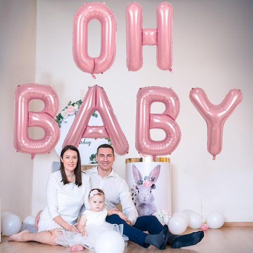 40" Pastel Pink Letter K Balloon - Large Foil Helium Balloon for Birthday, Graduation & Party Decor