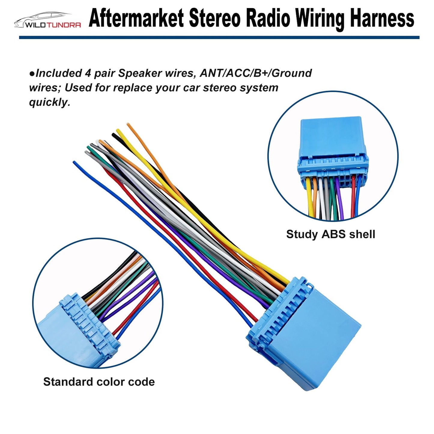 20Pin 1998-2010 1999-2008 Car Radio Wiring Harness for Honda Acura with Radio Antenna Adapter Aftermarket Car Stereo