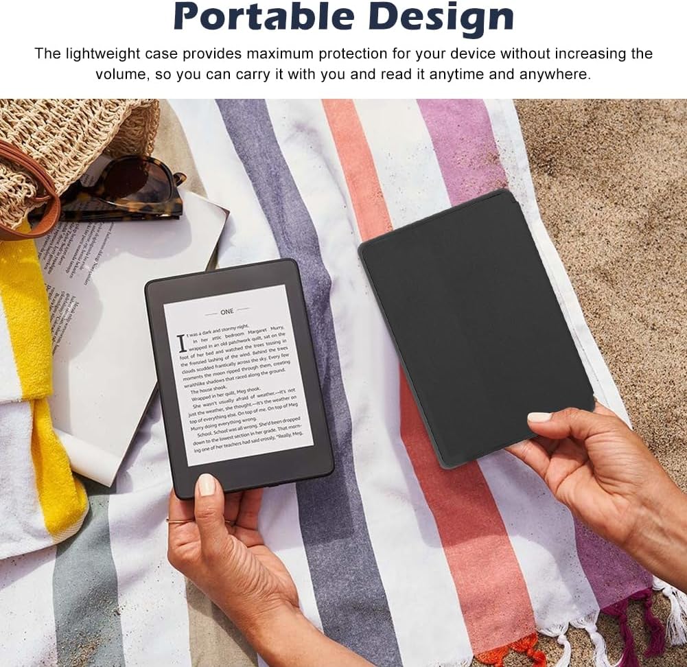 Saycker 7 Inch Kindle Cover,Protective Case for E Book Readers,Slim Design, Soft Inner (Black)