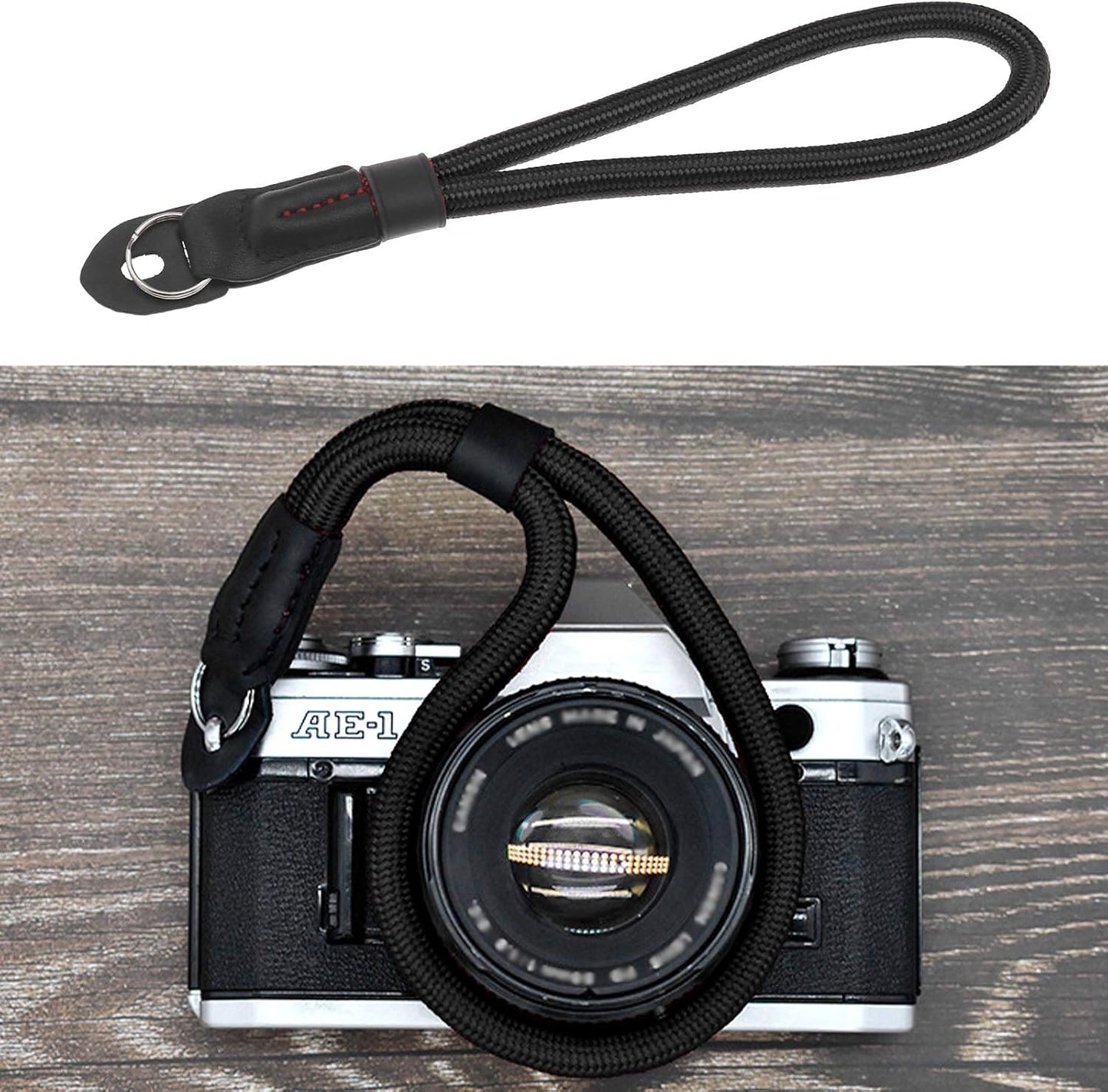 Soft Cotton Core Anti-Scratch Wrist Strap for DSLR Cameras - Comfortable & Stylish (Black)