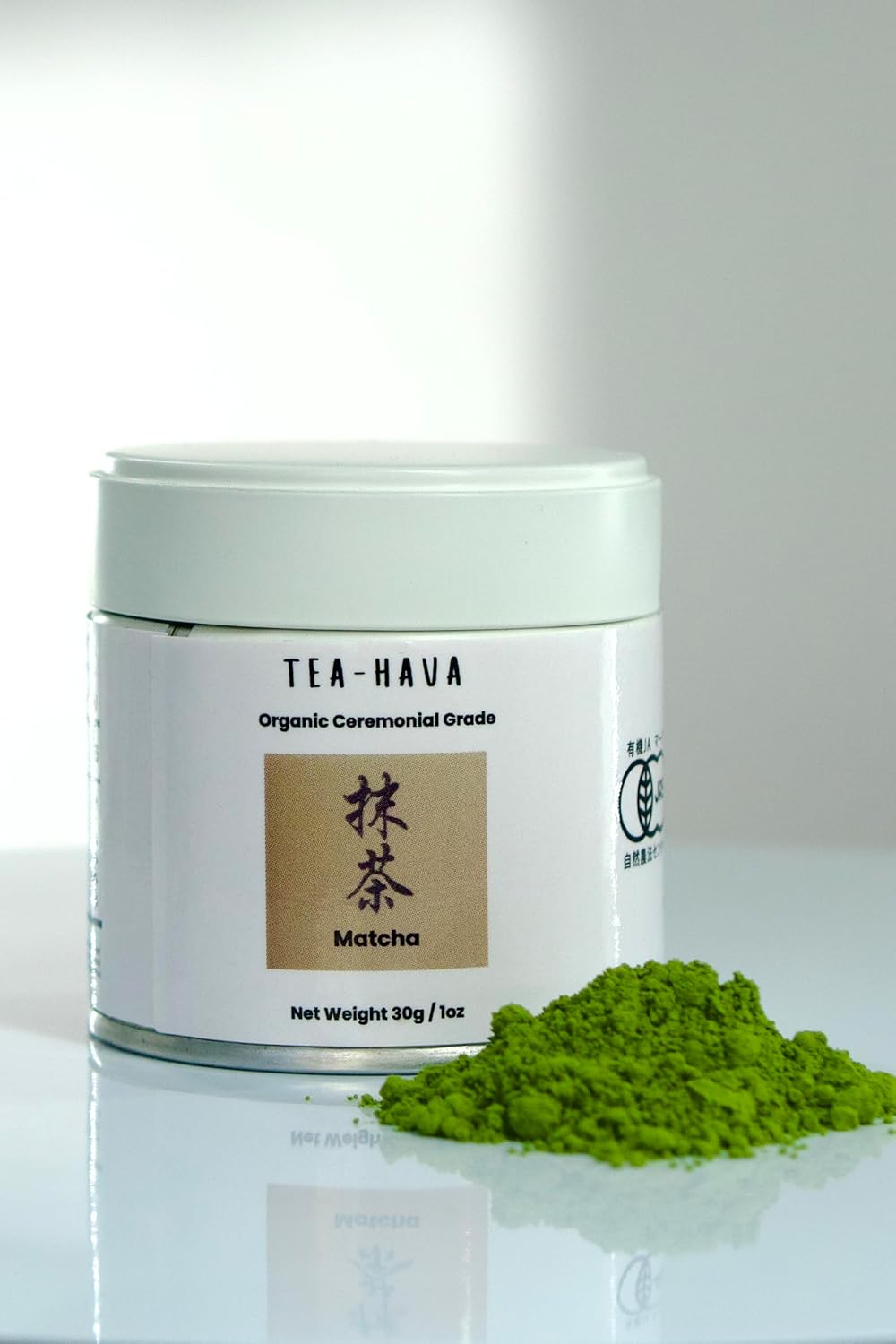 TEA-HAVA Organic Matcha Green Tea Powder - Superior Ceremonial Blend from Uji, Kyoto (30g / 1.06 oz)