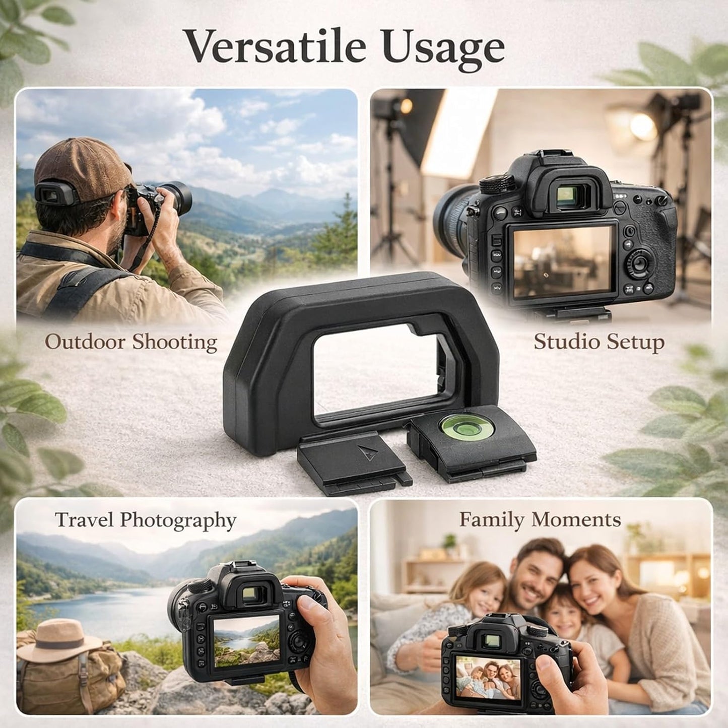 Set EM5 EM10 Viewfinder Eye Cup Cold Shoe Cover Horizon Level for II II Cameras - Protective Eyecup, Cover, Leveling