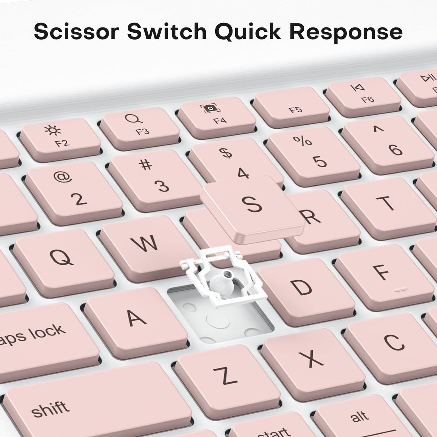 Emetok Wireless Keyboard for Tablet, iPad, iOS, Android, Windows, Rechargeable Mini Bluetooth Keyboard, Portable Size