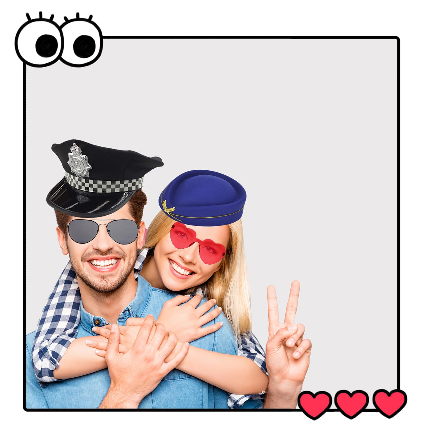 21 Pcs Funny Party Photo Booth Props Set for Adults Assorted Dress Up Costume Hats Props Fun Sunglasses Fun Photo Booth Kits for Wedding Props, Birthday, Cosplay, Bachelorette Party Supplies