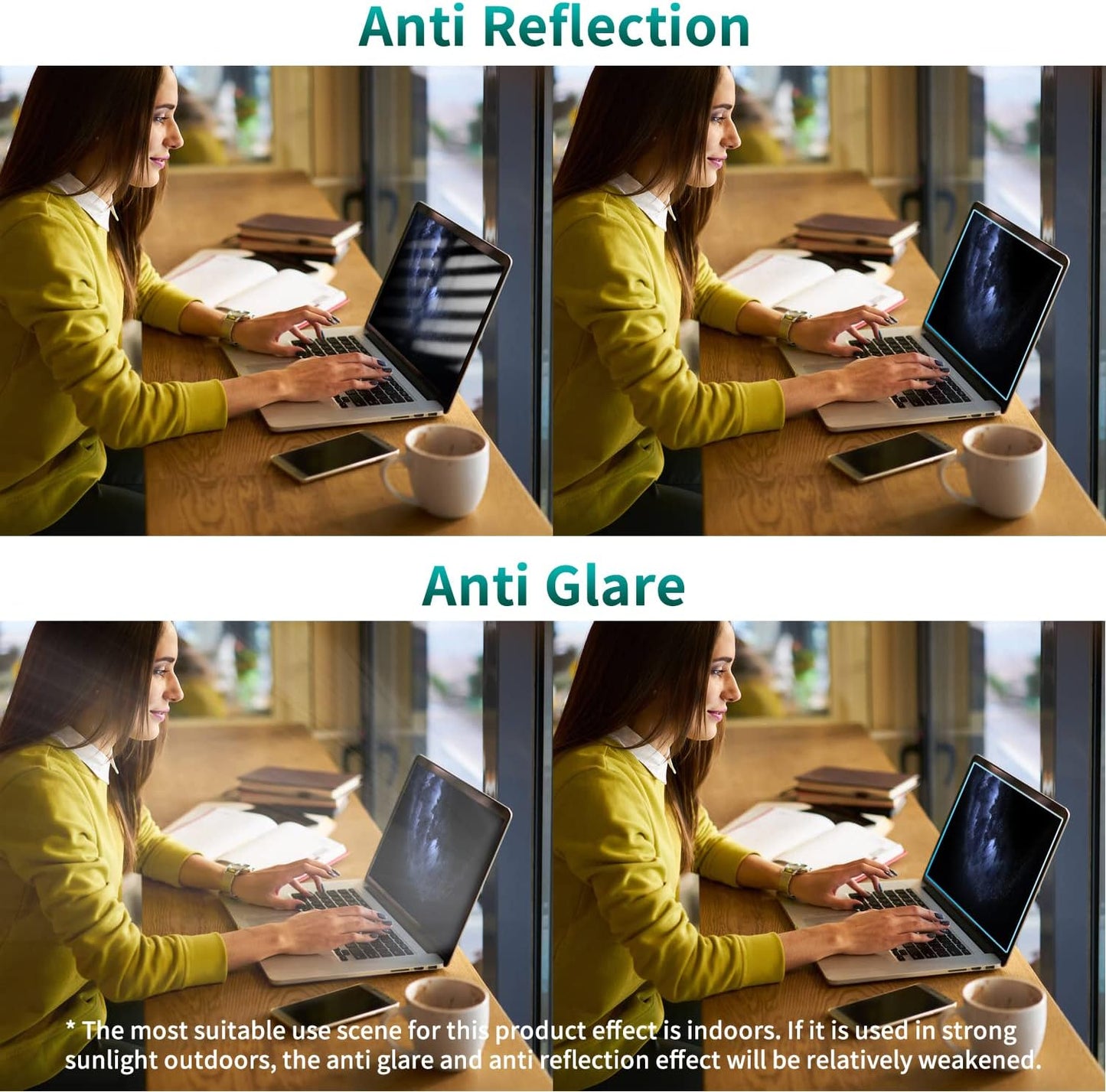2-Pack 13.3 inch 16:9 13.3 16:9 F FORITO Anti Blue Light Laptop Screen Protector, Anti Glare & Anti Scratch Screen