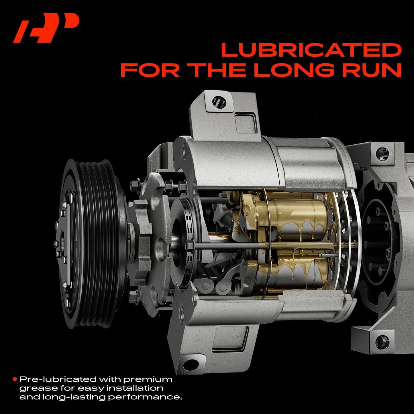 A-Premium Air Conditioner AC Compressor with Clutch Compatible with Ford Focus 2003 2004 2005 2006 2007, FS10 Compressor Style