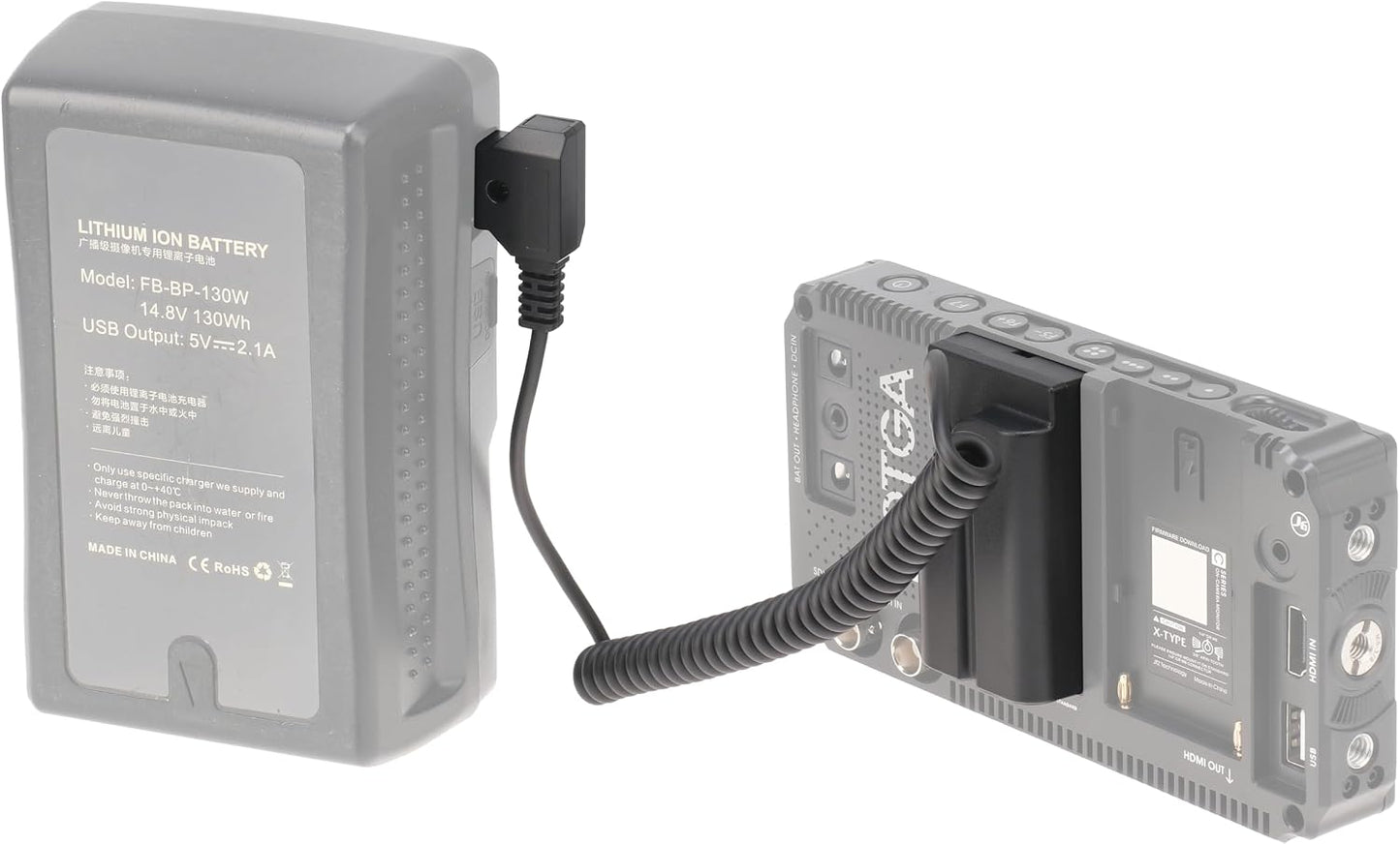 FocusFoto NP-F550 Dummy NP-F970 NP-F570 NP-F750 NP-F770 F960 D-Tap Connector to Full Decoded Battery Adapter Cable