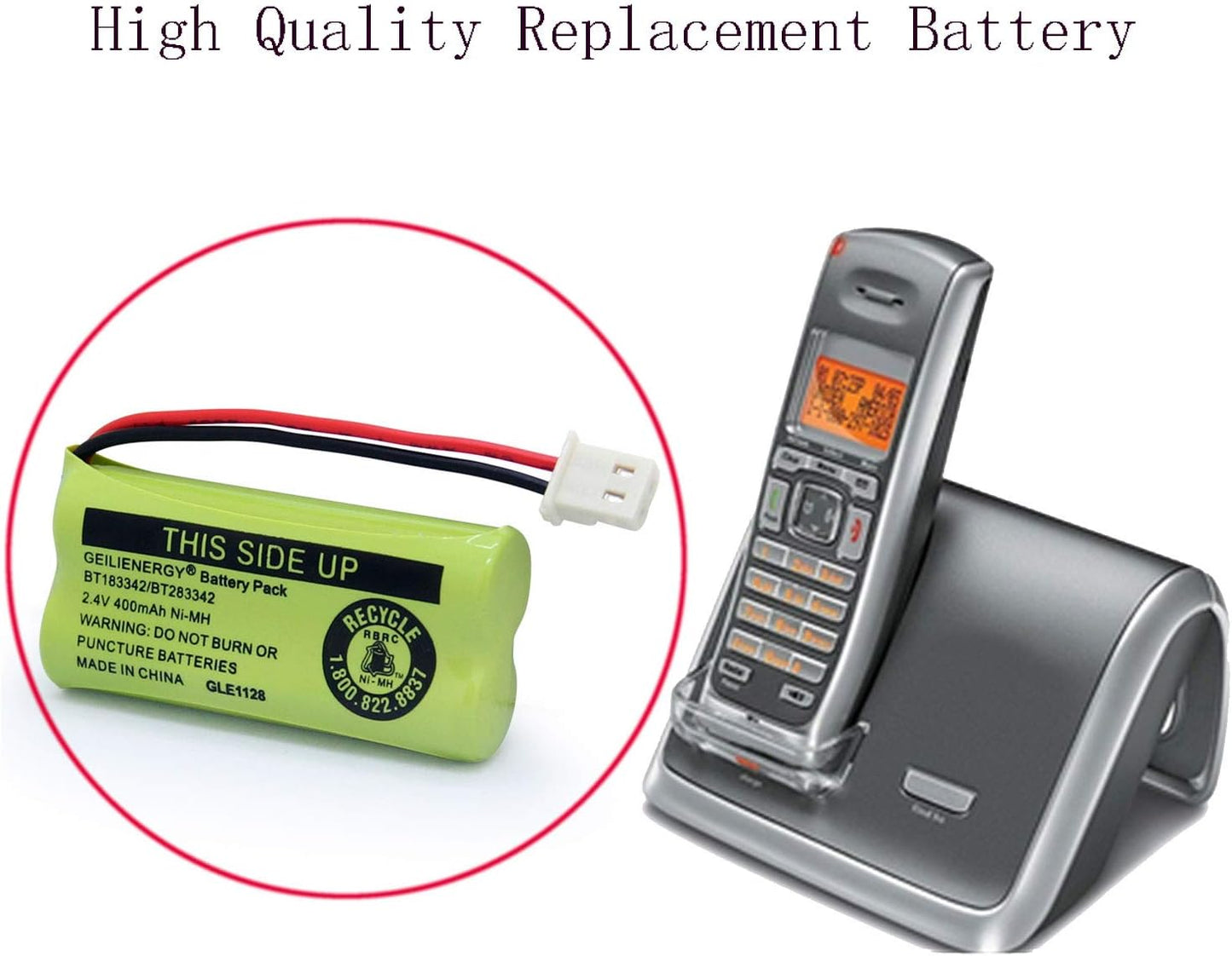 GEILIENERGY BT162342/BT262342 BT183342/BT283342 BT166342/BT266342 CS6114 CS6419 CS6719 EL52300 CL80111 (Pack 2) Battery