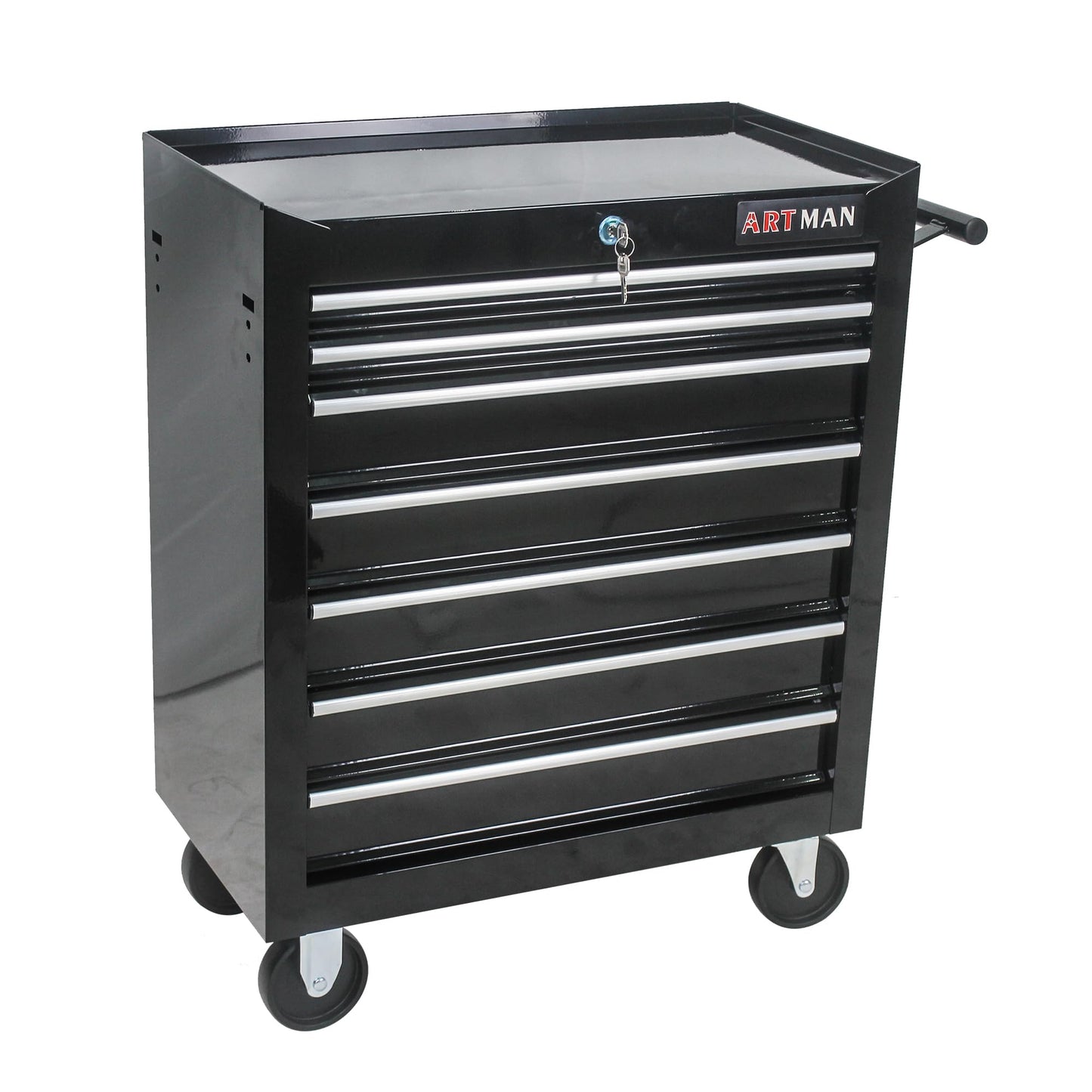 nifoti 7 Drawers Tool Cart on Wheels,Multifunctional Rolling Tool Chest Tool Storage,Drawers Rolling Tool Trolley Organizer Tool Case for Garage,Warehouse,Workshop,Repair Shop (7 Drawers-Black)